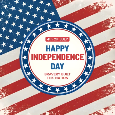 Patriotic Independence Day Design Template with American Flag Elements