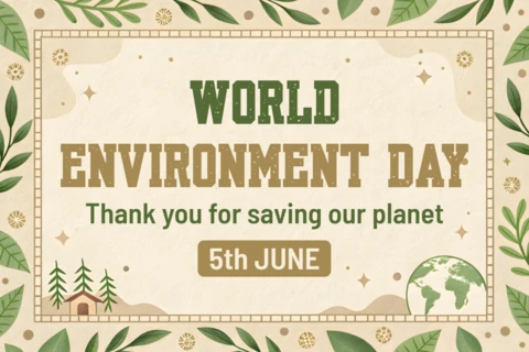 World Environment Day Design Template with Nature-Inspired Elements