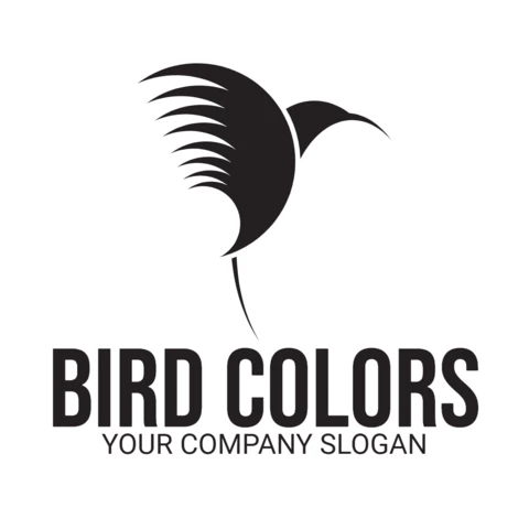 Flying Bird Colors Logo Design Template