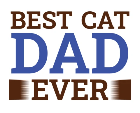 Beste Katze Papa jemals Typografie Design Vorlage