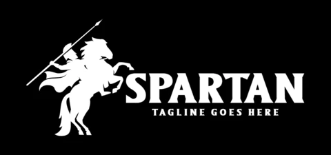 Spartan Spear Logo Design Template