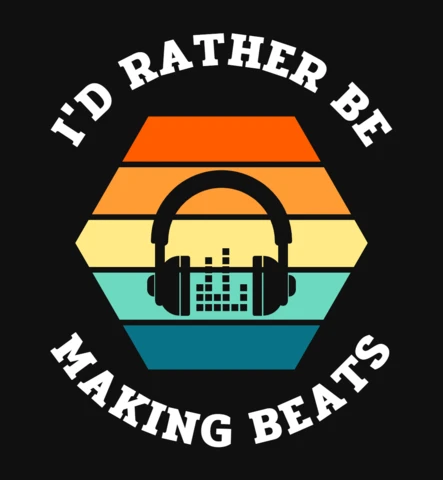 I'd Rather Be Making Beats Music T-Shirt Design