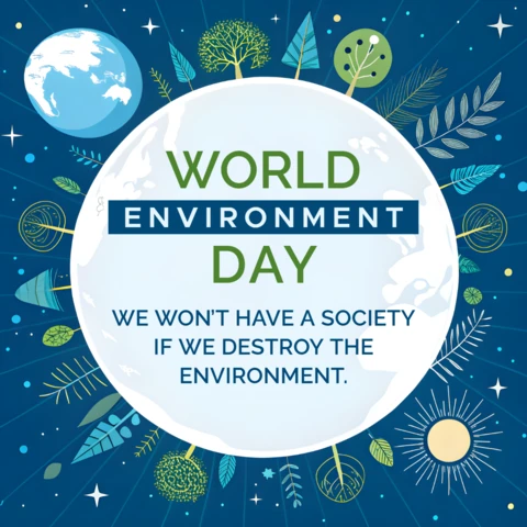 Trees in The Atmosphere Design Template for World Environment Day Celebration