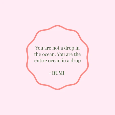 Minimalist Circle Self Worth Quote Instagram Post Design Template