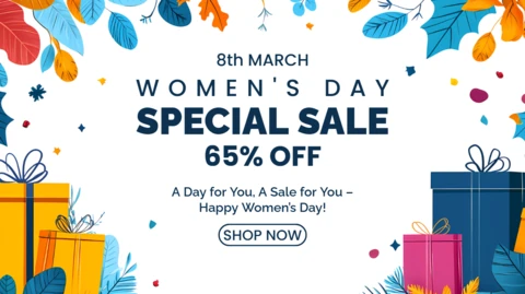 Women's Day Marketing Template - Minimalist Banner Design