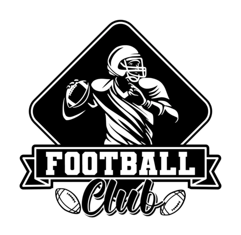 American Football Club Badge Logo Design Template