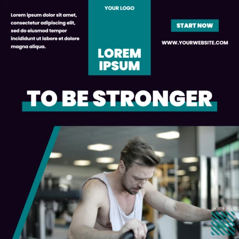 Gym Blog Modern Instagram Post Design Template