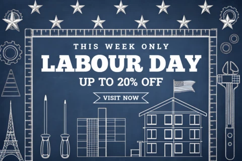Labor Day Sale Promotional Template – Vintage Chalkboard Design for Discounts