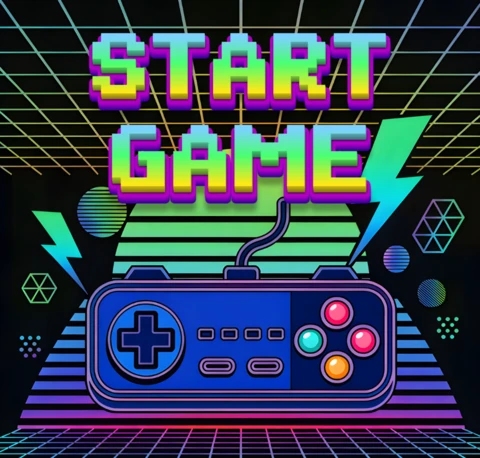 Retro Gaming Controller Design Template for Posters