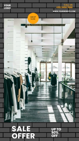 Big Sale Commercial Instagram Story Post Design Template
