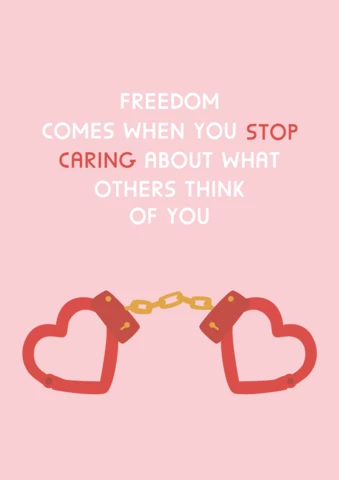 Inspiring Quote Handcuffs Flat Retro Printable Poster