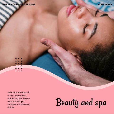 Wellness Spa Center Promotional Social Media Post Design Template