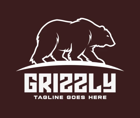 Grizzly Bear Logo Design Template