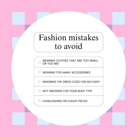 Fashion Mistakes to Avoid Instagram Post Design Template