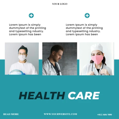 Medical Care Promotional Social Media Post Design Template