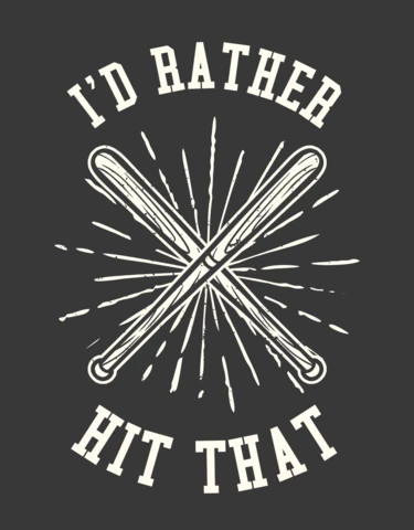 Baseball Bat Vintage T-shirt Design Template