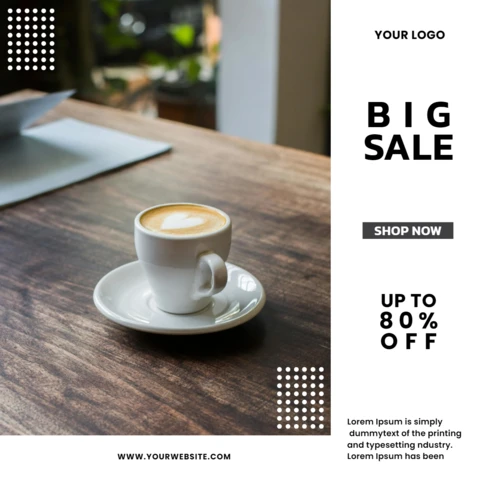 Plantilla de diseño de publicación de Instagram de gran venta