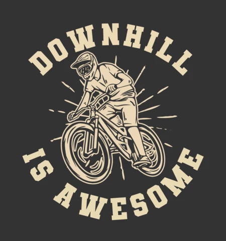 La descente est géniale avec le modèle de conception de t-shirt vintage de vététiste