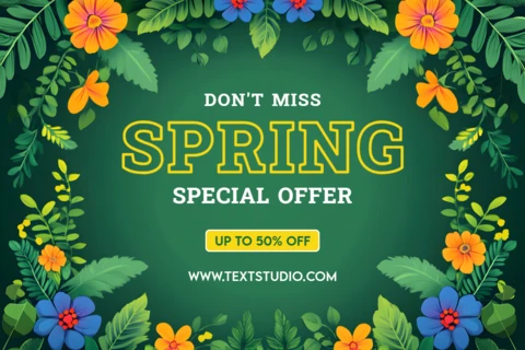 Vibrant Floral Spring Sale Design Template for Seasonal Promotions