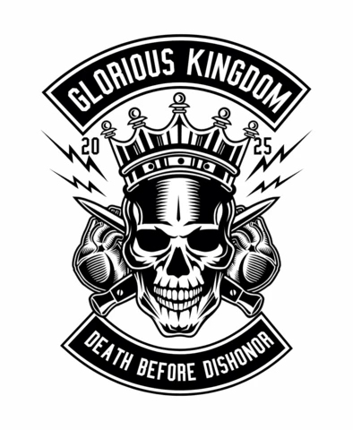 Glorious Kingdom Skull T-shirt Design Template
