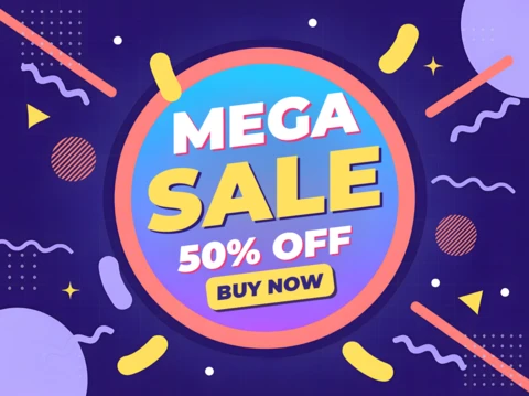 Colorful Sale Announcement Template for Promotional Flyers