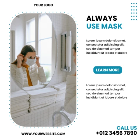 Coronavirus Awareness Medical Instagram Post Design Template