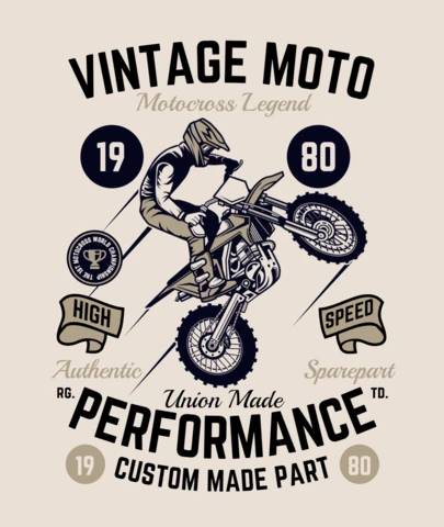 Vintage Motorcycle Display Design Template