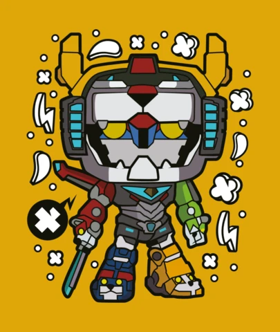 Voltron Pop Culture T-Shirt Design Template