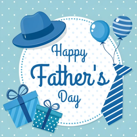 Editable Father's Day Design Template with Playful Graphics