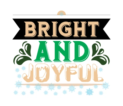 Bright And Joyful Winter T-Shirt Design Template