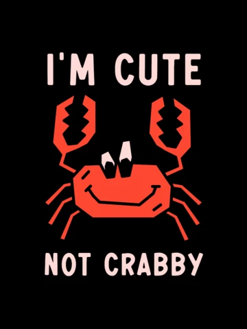 Summer Beach Crab T-shirt Template Design