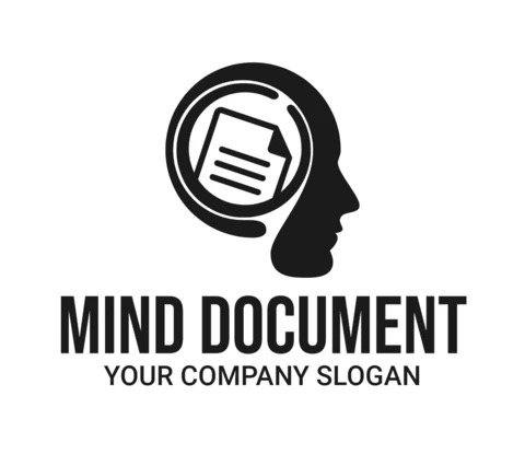 Szablon projektu logo dokumentu Mind