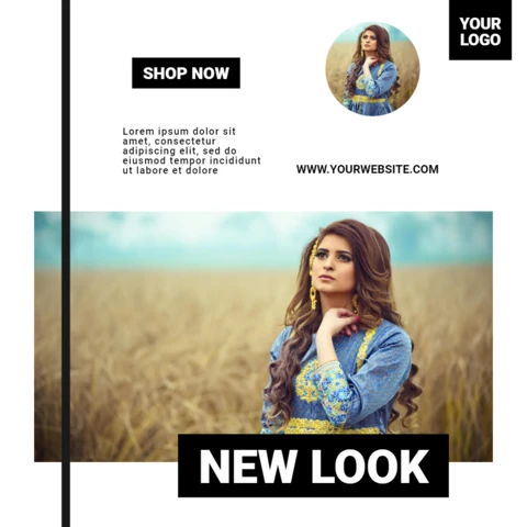 Minimalist Fashion Advertisement Instagram Post Design Template
