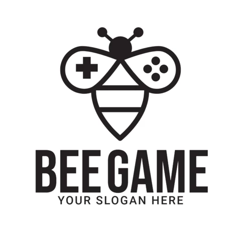 Bee Game Logo Design Template