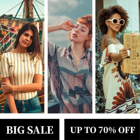 Women Fashion Instagram Collage Ad Post Design Template