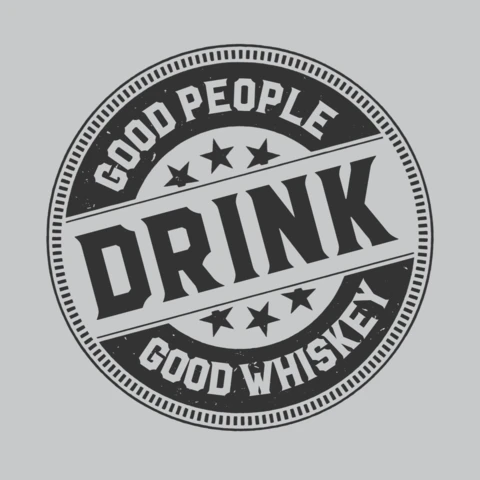 Good People Drink Good Whiskey Vintage T-shirt Design Template