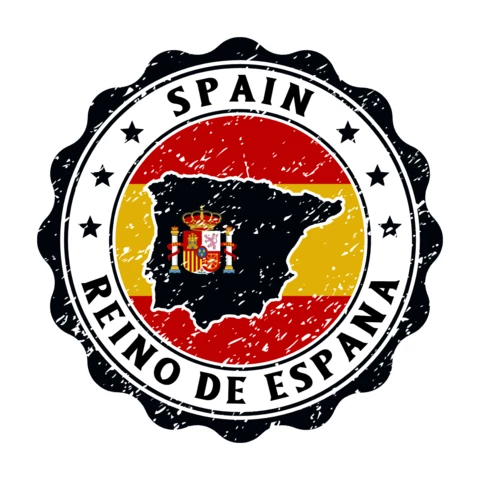 Modèle de logo pour le timbre "Welcome to spain" (Bienvenue en Espagne)