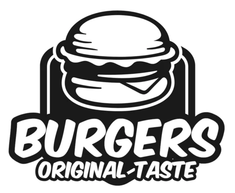 Original Taste Burger Logo Design Template