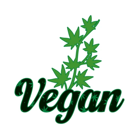 Vegan Weed T-shirt Design Template