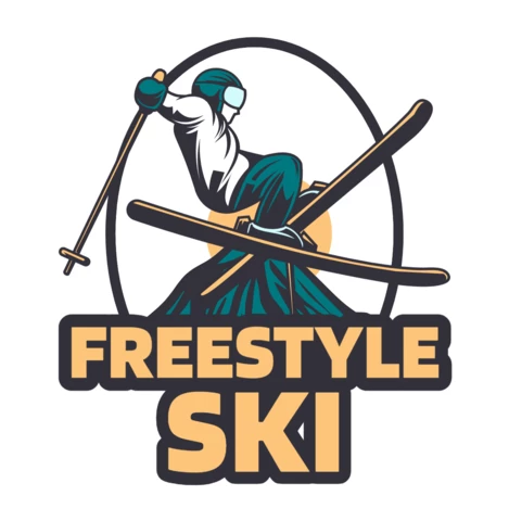Man Skiing with Snowboard T-shirt Design Template