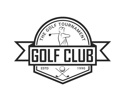 Golf Club Tournament Sports Logo Design Template