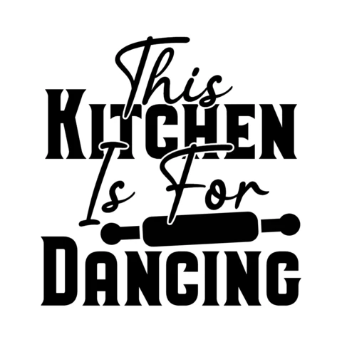 Diseño de camiseta Esta cocina es para bailar