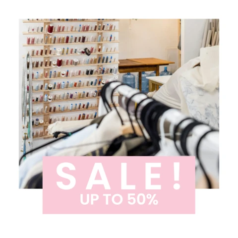 Haberdashery Sale Social Media Poster Template