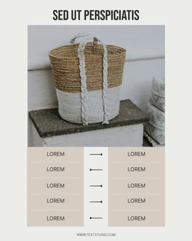 Sustainable Handcrafted Basket Instagram Post Design Template