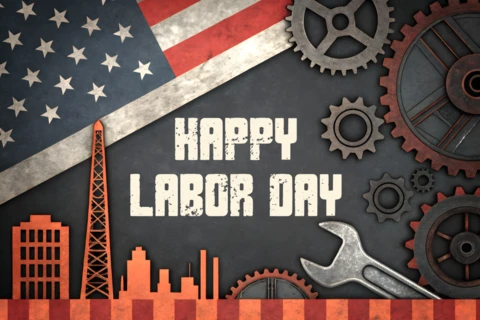Industrial Vintage Labor Day Celebration Template Design