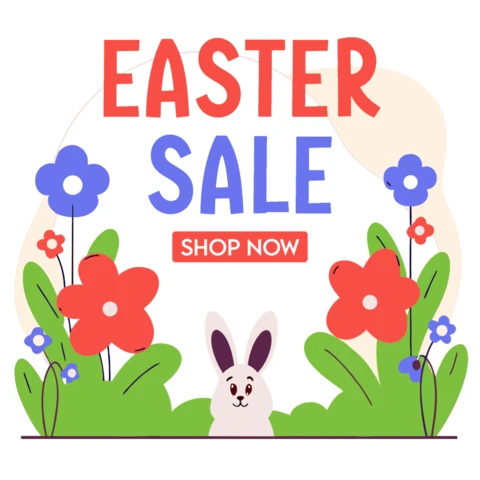 Colorful Easter Sale Design Template for Spring Promotions
