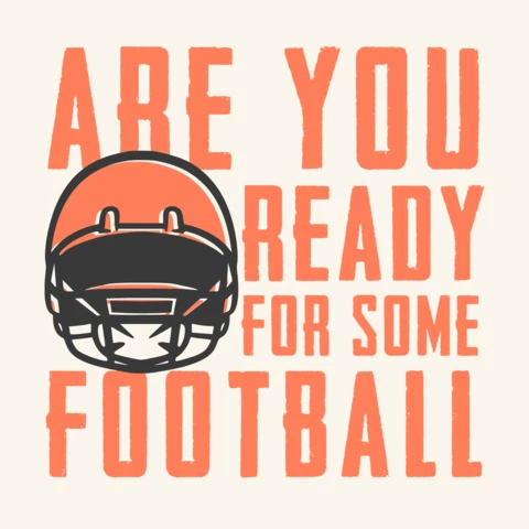 American Football Helmet Vintage T-shirt Design Template