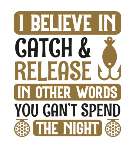 Catch & Release Fishing Quote Design Template – Fun and Playful Typography