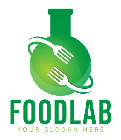 Food Lab Colorful Logo Design Template
