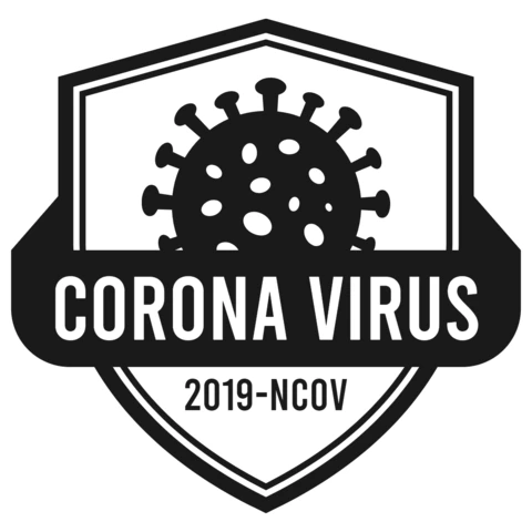 Szablon projektu logo wirusa Corona
